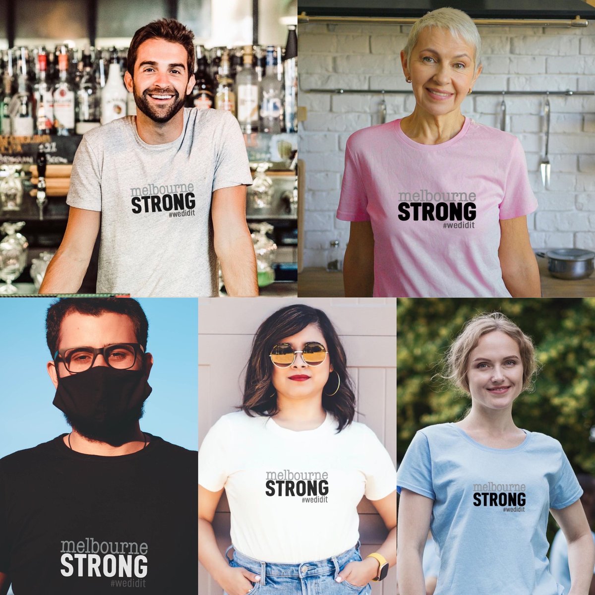 Feeling so proud to be a Melburnian today that I decided to design a range of t-shirts to show I'm Melbourne Strong.  You can pick one up from tinyurl.com/ya5tcje7

#COVID19Vic #COVID19Victoria #melbournelockdown