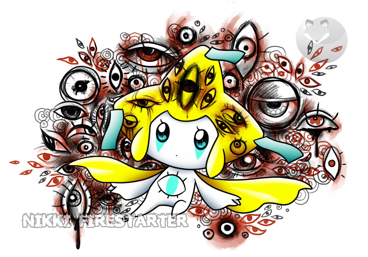 Jirachi for #Tattober 
I'm not sure which version I like better, but either one is available.
#tattober2020 #jirachi #pokemon #FlashArt #TattooFlash #DigitalArt #ColorTattoos  #halloween #Eyes #macabre #tattoos #BodyArt #BodyMod #modification #ink #art #QueerArtist