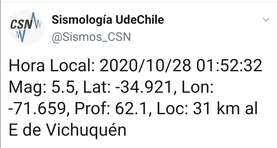 GisyNikis's tweet photo. @Lufke_Guti @magnitudCL Entiendo, pero bueno por lo menos aquí en Santiago fue a las 01:52 😅 https://t.co/lYAKD9pXFU