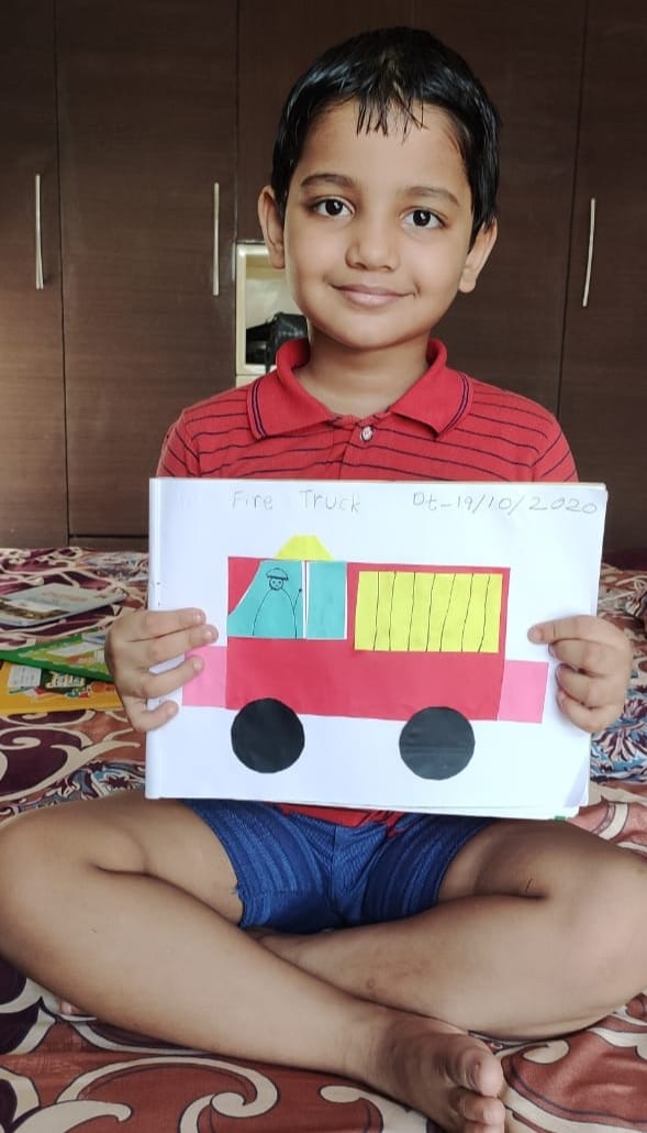 SAI_Edu_In's tweet photo. The Brave Fire Fighters
Students of KG I learnt about Fire Fighters and their role in society during their online classes. They were explained about different equipment used by firemen like fire trucks, hose pipe, ladder, helmet and sand gear. #VisualSkill https://t.co/5xkCPNxuR9