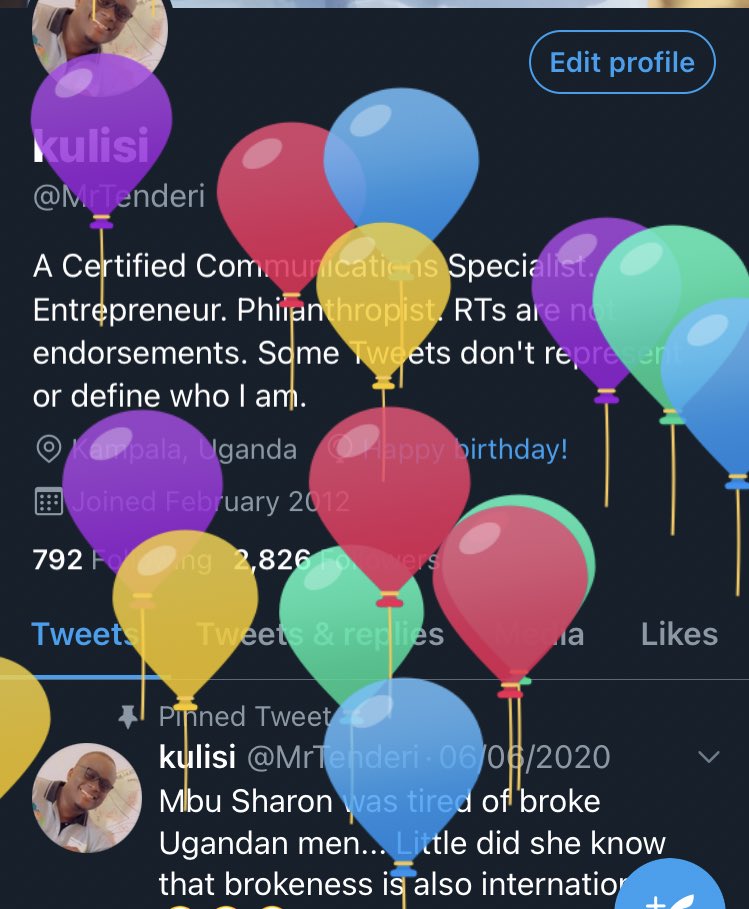 MrTenderi's tweet photo. And then the balloons appeared 🙏🏽🙏🏽 #HBDTEN https://t.co/e7IzoLnYoS