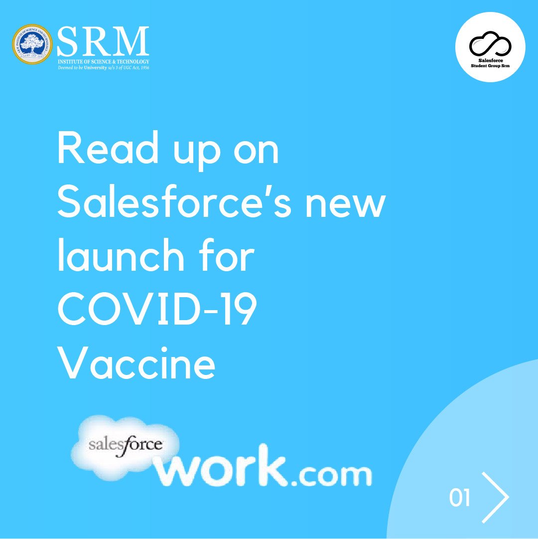salesforcesrm's tweet photo. In COVID-19 situation, Salesforce is aiming to aid the government in the management of vaccine distribution by building a for-profit platform that can monitor the needs and efficiency of the vaccine during outreach programs. This can be a boon in eradicating the virus. https://t.co/uOtZsJa9om