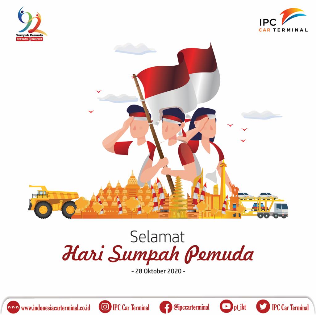 IPCCarTerminal's tweet photo. Segenap Komisaris, Direksi & Karyawan/wati IPC Car Terminal mengucapkan :
Selamat memperingati hari Sumpah Pemuda ke-92.
Kobarkan semangat generasi muda untuk menjaga persatuan dan kesatuan Indonesia.
#sumpahpemuda #ipccarterminal https://t.co/UTHwLnepYU