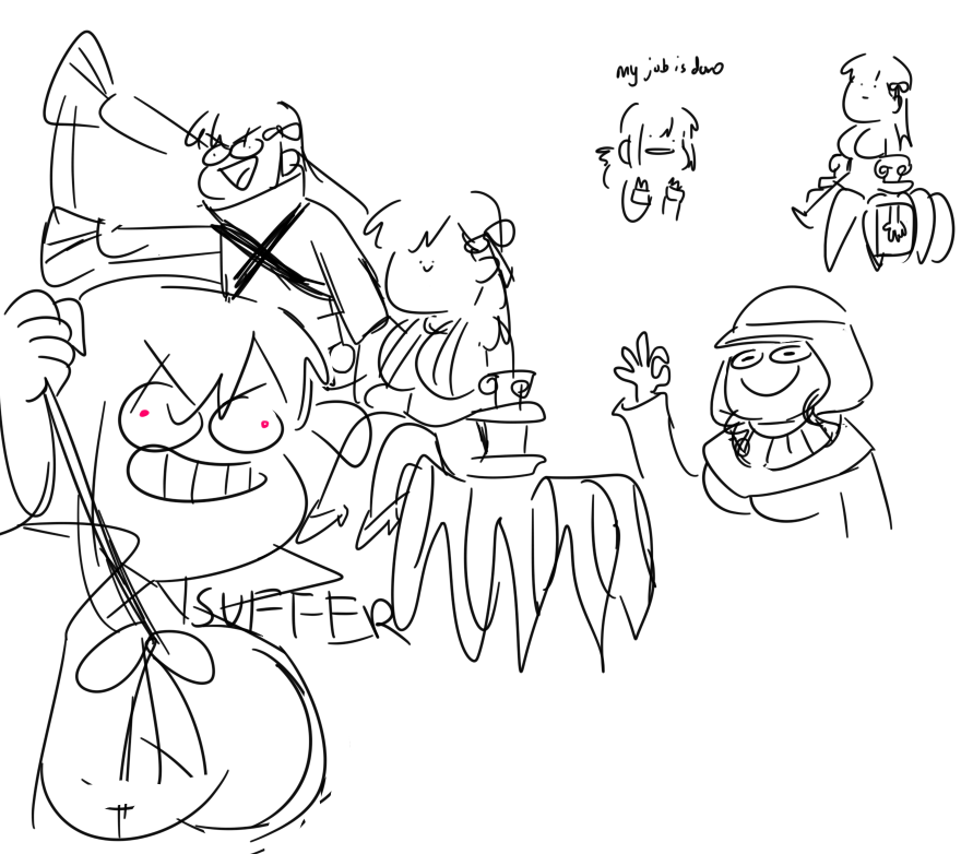 I found some weird #FGO doodle that never shared from last year, there's more but need some time to digging through