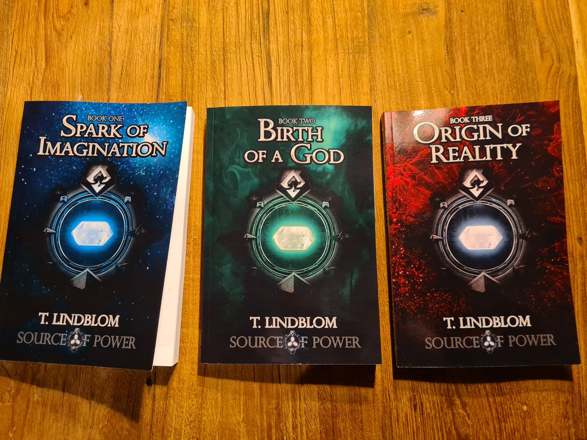 Malkreth's tweet image. The new paperback books have arrived!

#spaceopera #scifi #booktrilogy #sciencefiction #epicfantasy #sourceofpower #paperback #printbook #bookseries #bookart #tlindblom #epicscifi #epicspaceopera #romance #action #adventure #bookadventure #amwriting #amwritingscifi