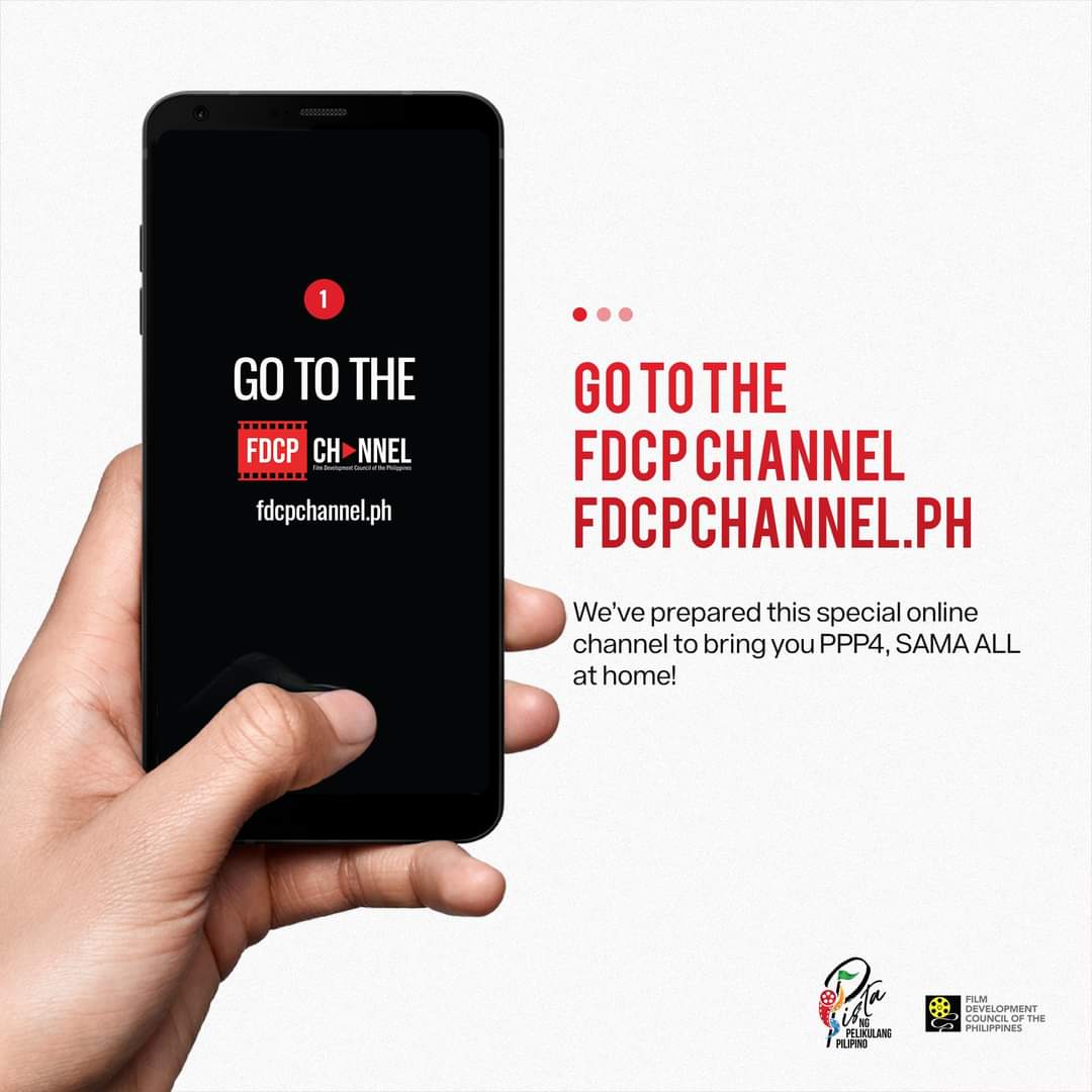 1. Go to the FDCP Channel Website:  https://fdcpchannel.ph  and check out our festival film list. 2. Register and create an account to buy  #PPP4SamaAll Festival Passes. #PistaNgPelikulangPilipino2020  #PPP4  #PPP4SamaAll(2/3)