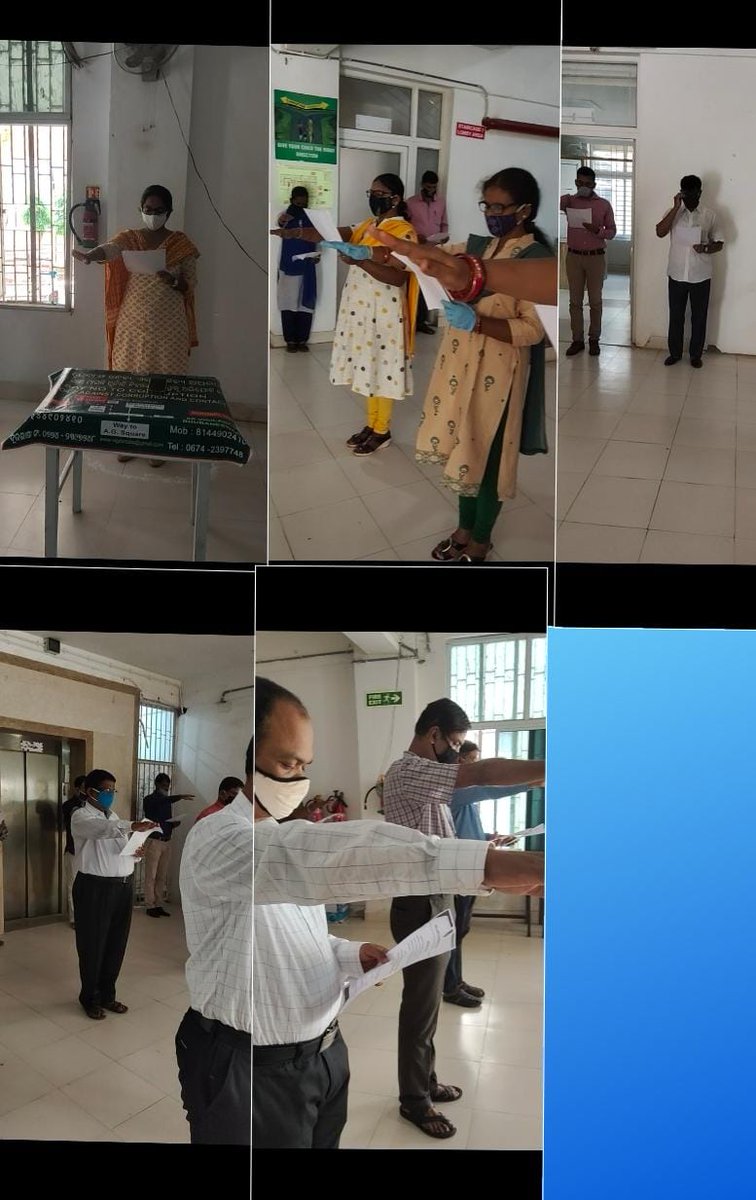 BhubaneswarSp's tweet photo. All staff of Vigilance, Bhubaneswar Division took integrity pledge on the occasion of observance of vigilance awareness week,2020 with the theme "Vigilant India- Prosperous India". https://t.co/Xk4wVTeqjI
