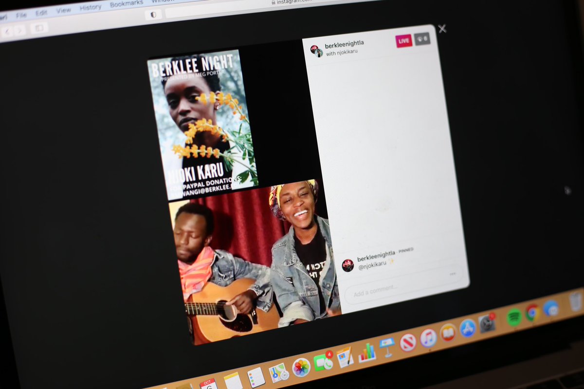 BerkleeNightLA's tweet photo. A beautiful set by @njokikaru live from Kenya! 🌞👏🎶 #berkleenight #berkleenightla #berklee #livemusic https://t.co/tyzyaSY2x9