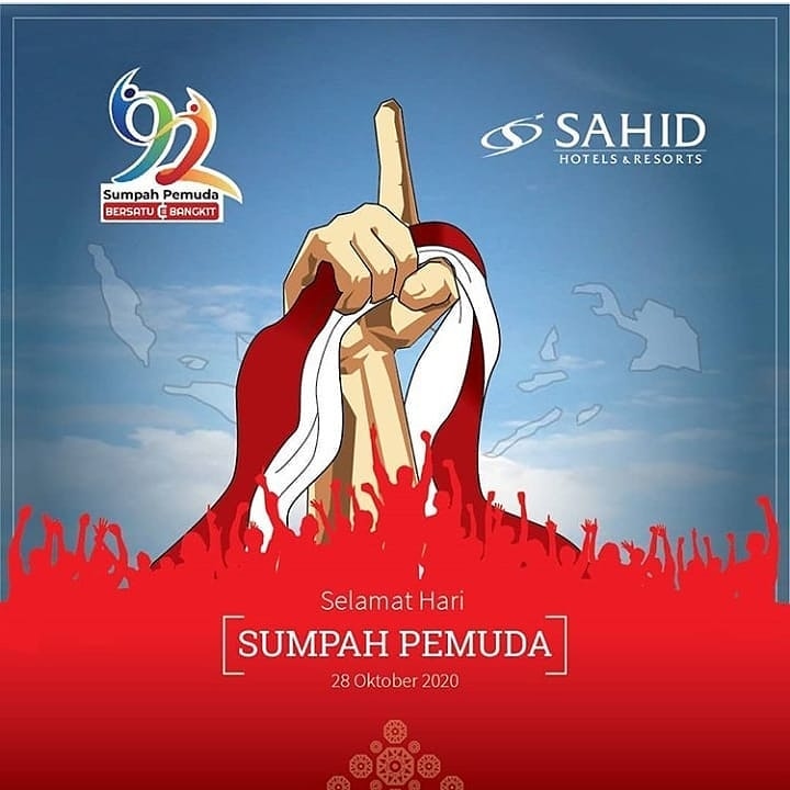 HotelSahidLC's tweet photo. Selamat Hari Sumpah Pemuda 28 Oktober
.
Satu Nusa, Satu Bangsa, Satu Bahasa. Indonesia !!!
.
#harisumpahpemuda
#sumpahpemuda #satunusa #satubangsa #satubahasa #sahimandarin #sahidmandarinhotel #sahidmandarinpekalongan #sahidhotelsandresort https://t.co/4IsEp554Nb