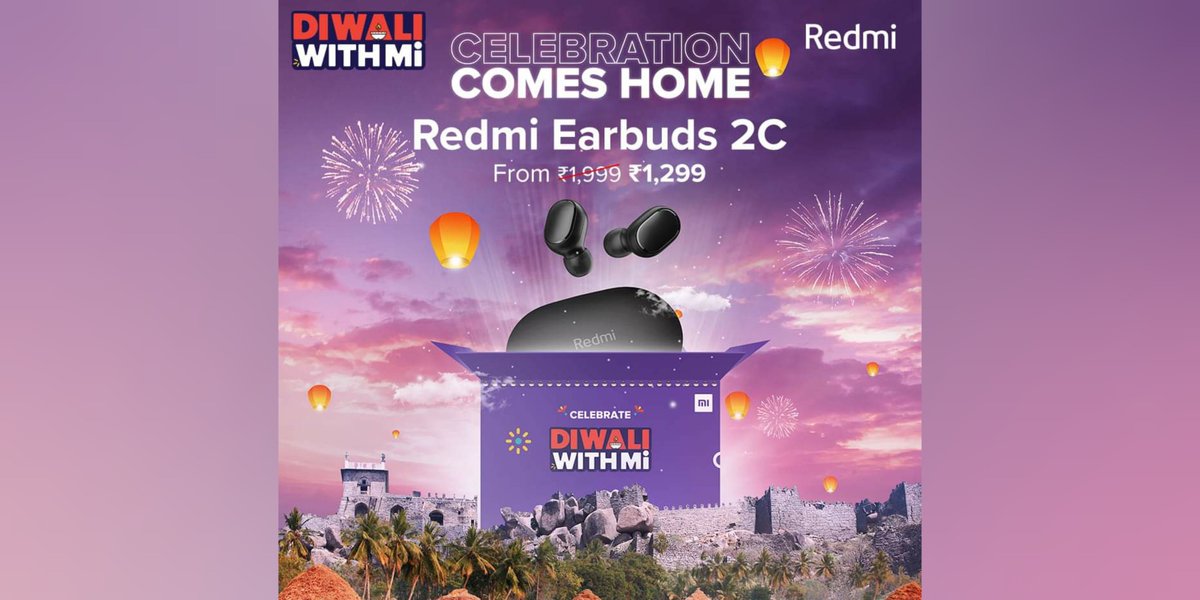 Celebrations come home this Diwali with Redmi Earbuds 2C at just 1299 

Features:

•12 hours battery life 
•IPX4 splash & sweatproof
•Improved DSP ENC 
•Multi-function button

#diwali #mi #miindia #redmiearbuds2c #earbuds2c #redmiearbuds#hyd #hyderabad #hyderabadi