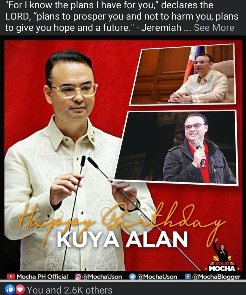Happy Birthday Sir/kuya/Cong Alan Peter Cayetano. 