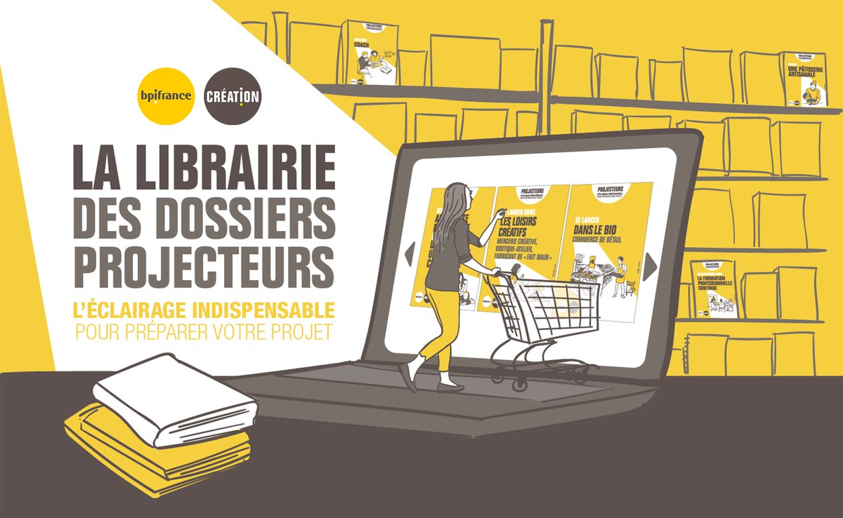 Bpifrance Création est le site incontournable de la création d'entreprise, mais connaissez-vous sa librairie ? 📚 Pour y retrouver les #DossiersProjecteurs en vente pour maturer votre idée de la création d'entreprise, c'est par ici. 👉 bpifrance-creation.fr/librairie/