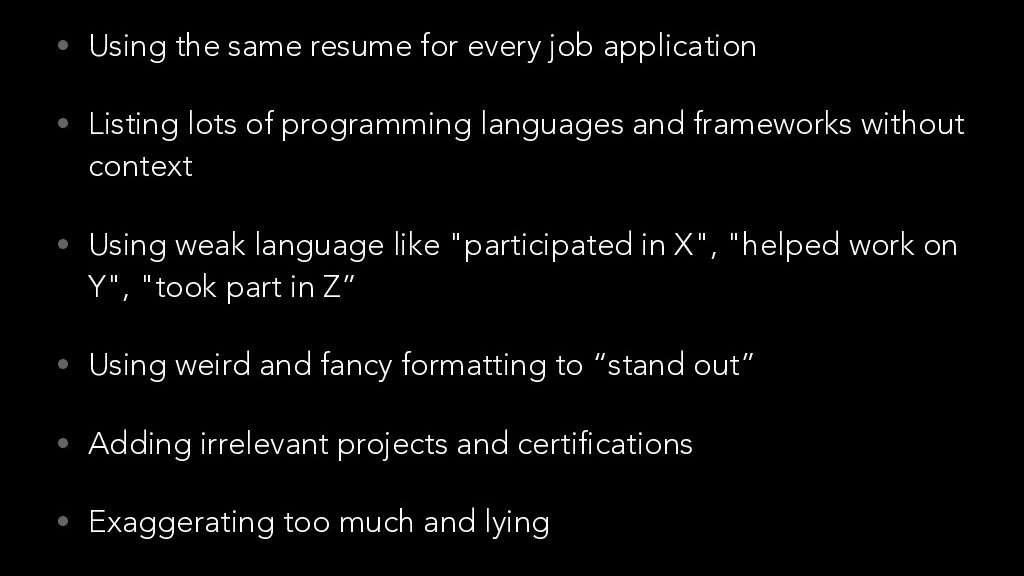 Some common mistakes I keep seeing in resumes I review.(Btw, if you want yours reviewed for free, just DM me).