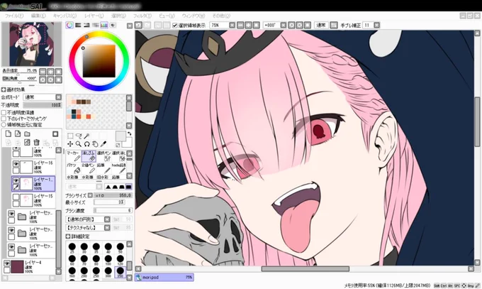 一時間っていいながら少しオーバー
続きはまたそのうちやります。
 #今日のライブ進捗 https://t.co/LWtJXJ009m 