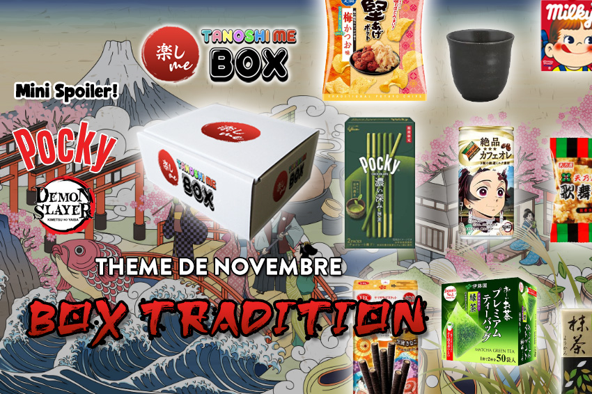 Tanoshi_Me's tweet photo. Plus que 3 jours pour s'abonner à la Box de NOVEMBRE dont le thème sera:
"BOX TRADITION".
Une Box qui vous promet de vous faire voyager au Japon avec toutes les saveurs et les charmes des produits traditionnels japonais.
https://t.co/AFyVBV5kqO
#TanoshiMe #boxjaponaise #japon https://t.co/qMKIaHRPnX