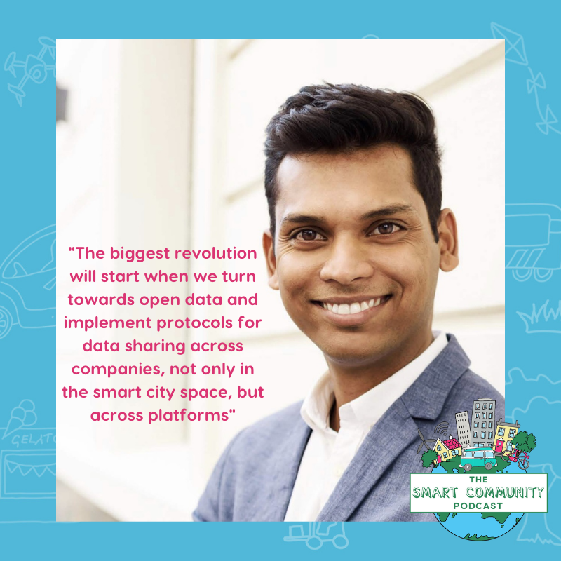 SmartCommHQ's tweet photo. #Data, if used in the right way, can help change our Smart Communities. We love this quote from @ZA_Cities from our #SmartCommPod100K party! #thankyou for being involved and sharing your thoughts #SCP100K π https://t.co/6VHPvaUqOk