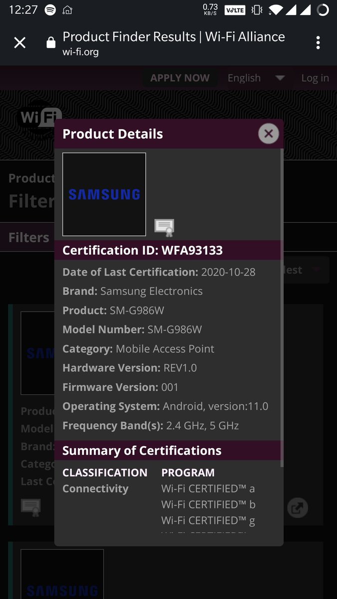 Samsung Galaxy S20+ series spotted running Android 11 via WFA.

#samsung #android11 #wfa #s20plus #galaxys20plus