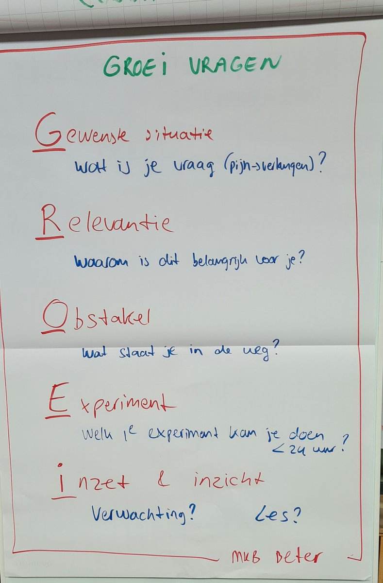 peterscherjon's tweet photo. 'The obstacle is the way'

Hoe benut je als faciliterende leider meer en meer het volle potentieel van je mensen? Individueel en als team?

Vorige week hebben we met de deelnemers van ons 2de jaars MKB Beter GroeiTeam voor Leiders gewerkt met de GROEI-vragen. Mooi 'wurk'! https://t.co/xUFvcz5jqq
