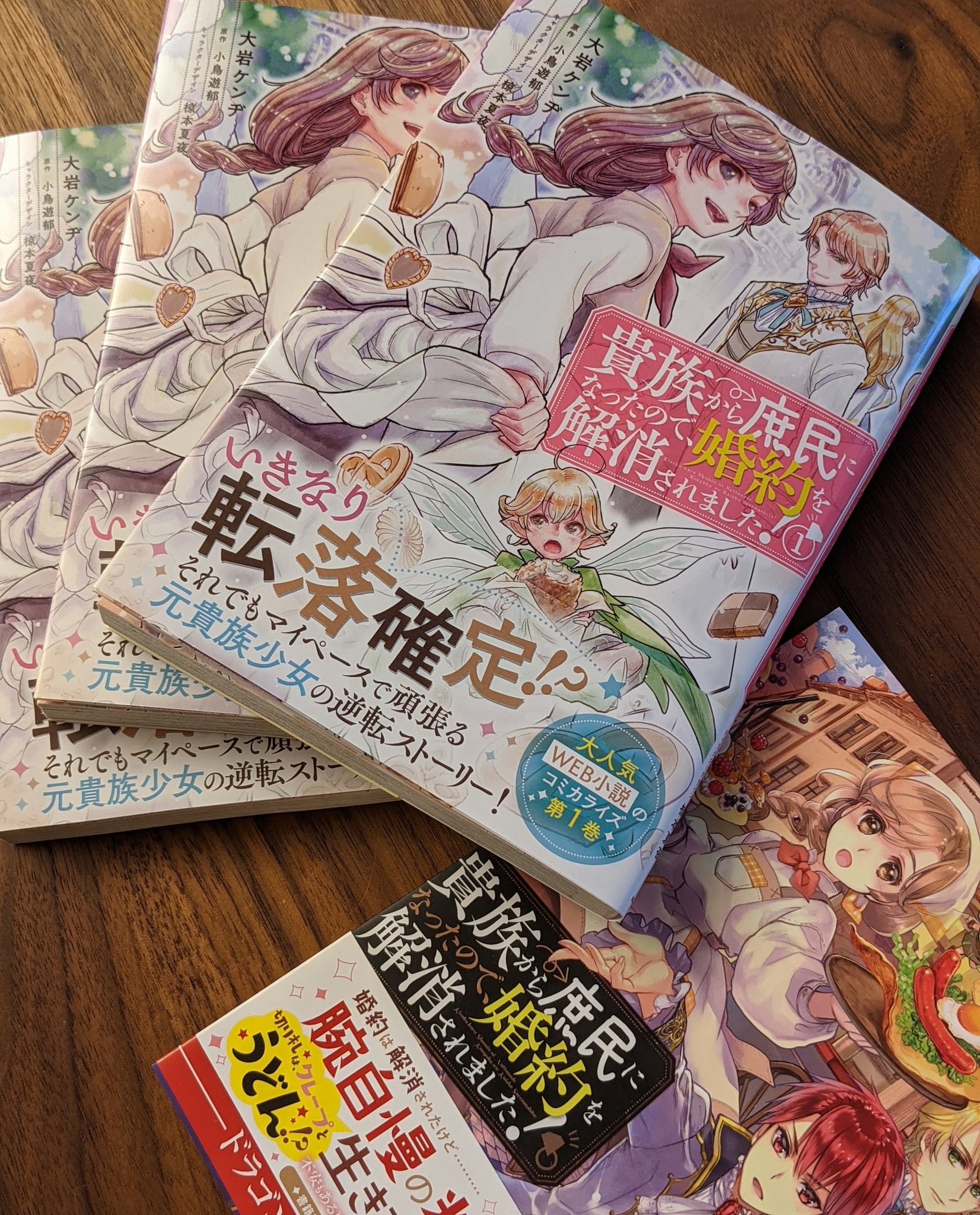 椋本夏夜 貴族から庶民になったので婚約を解消されました コミックス１巻見本誌頂戴しました みんな麗しい まとめて読めてほくほくです １１月2 日発売です よろしくお願いいたします 小説版も発売中です こちらもぜひ