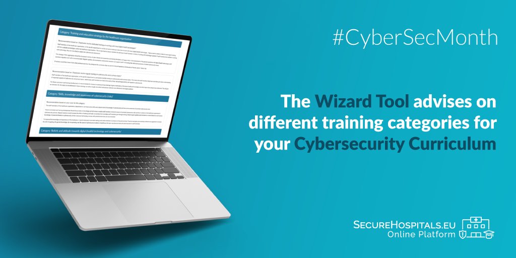 #CyberSecMonth 

Try the SecureHospitals Cybersecurity Training Wizard to create individual training curricula for hospitals and care centres
securehospitals.eu/curriculum-wiz…

#hospitals #care #healthcare  #cybersecurity #training <a href="/CyberSecMonth/">Cyber Security Month</a>