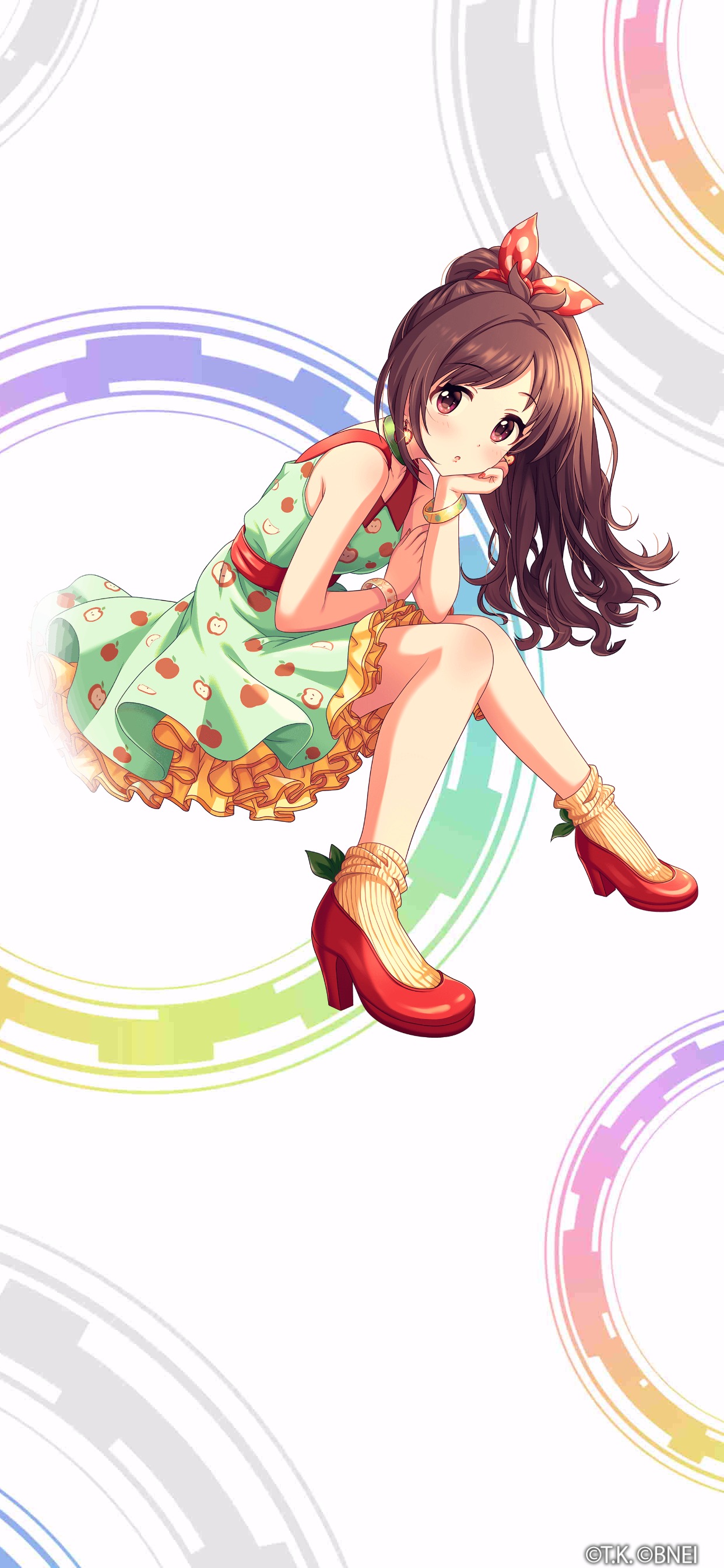 Otaksa すく 2あかりんご がデレステに実装された感じで アイドルマスター シンデレラガールズ で 9周年記念 壁紙メーカー 公開中 好きなアイドルで自分だけの壁紙をつくってみたよ 壁紙メーカー Imascg Chihiro デレマス デレマス9周年
