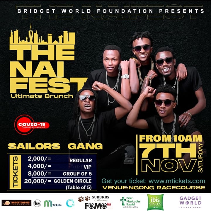 AkeyoWinnie's tweet photo. Join the energetic music group @tsailors254       at  the Ngong  Racecourse   ground  for The Nai Fest Ultimate Brunch,carry your *dancing* shoes
Get your tickets via https://t.co/BjqfnkZ7Ne or dial*229*89#
@the_nai_fest 
@bridgetachieng 
@tsailors254
#TheNaiFestUltimateBrunch https://t.co/NrbH8p07YV