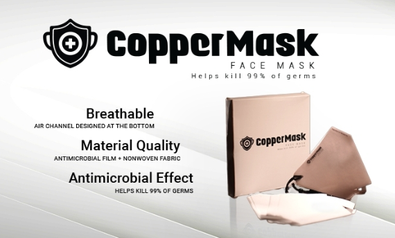 Copper Mask 2.0
₱ 380.00
Pack: 1Box

- Packing: 1pc CopperMask Antimicrobial Film 2.0 with 10pcs Non-Woven Fabric Filter
- 1Box can be used for 30 days
HIT THE LINK BELOW TO ORDER
bit.ly/3e5dtlD

#COPPERMASK
#StaySafe #stayprotected