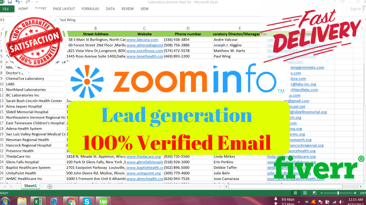 I will find business email, web research, contact details from zoominfo
fiverr.com/share/L4kEL0

#B2B #Leadgeneration #business #emails  #CONTACT #webresearch #marketing #LinkedIn #datacollection