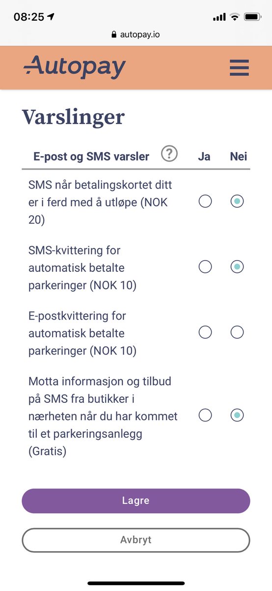 Jøsses Onepark... 20 kroner for SMS og 10 kroner for e-post? #parkering