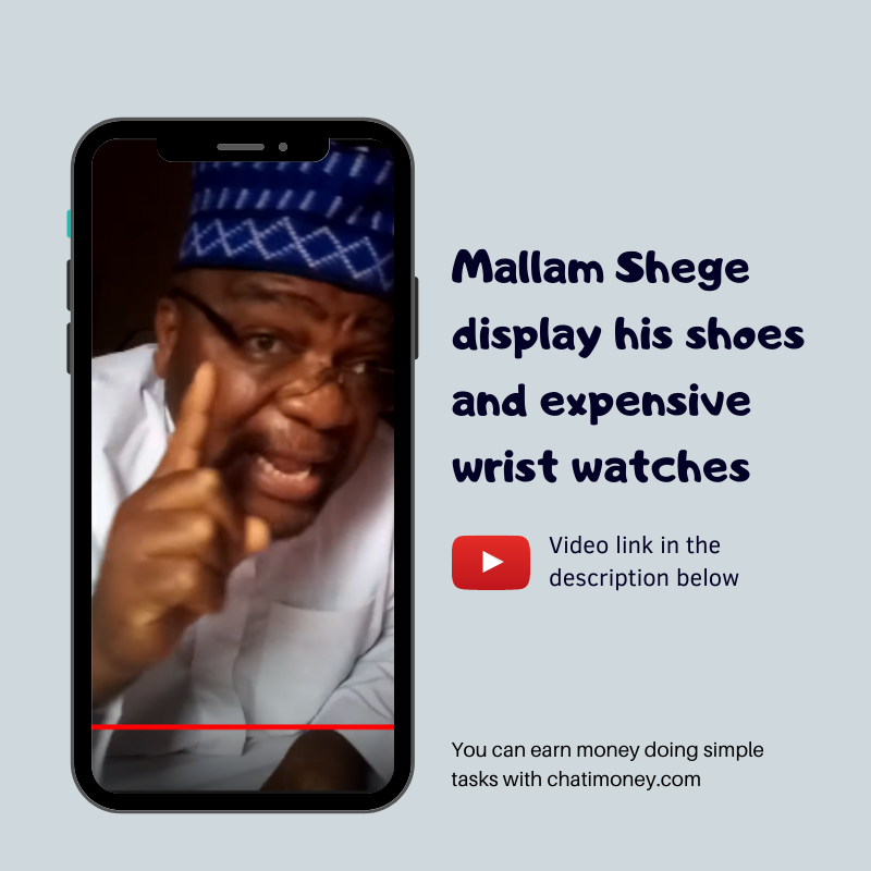chatimoney's tweet photo. Mallam Shege said he's got more than 1,000 wrist watches .... more than Dino Melaye 😀. Hear him out!  https://t.co/JhKKDc8dsI https://t.co/9BRy43Wcpf