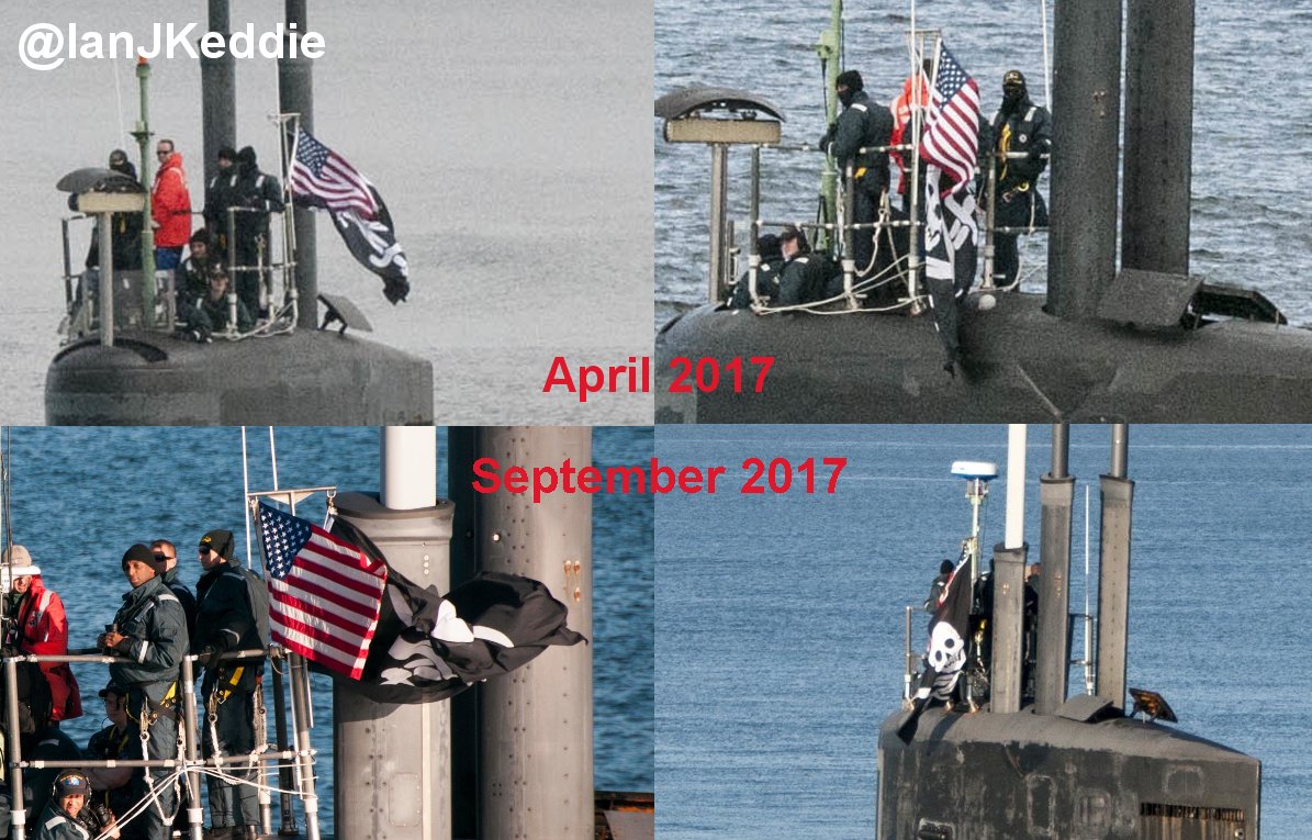 The USS Jimmy Carter had to have been involved, since it completed two successful combat missions in 2017.That's the symbolism of the Jolly Roger flag.The Carter was modified to insert and recover special-operations troops.