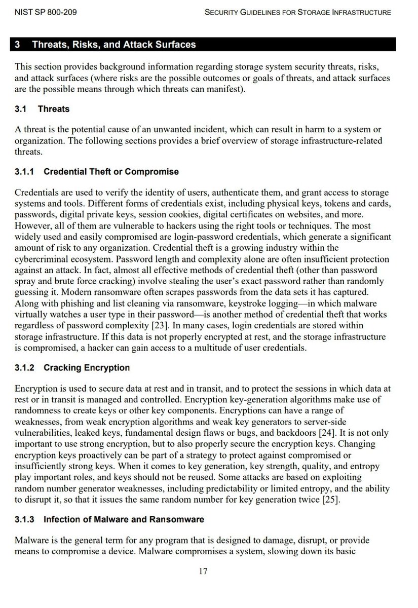 matthieugarin's tweet photo. 🇺🇸 Le #NIST publie un excellent guide de sécu des infras de stockage 👍 #ALire, c'est très complet ! https://t.co/rNJGLWCoHO

1️⃣ Excellent pour rédiger une politique de sécurité, le travail est fait à 90% 📚
2️⃣ NAS, SAN, CAS, virtualisation, Cloud.. le sujet est adressé largement https://t.co/VbWTO5s7UX