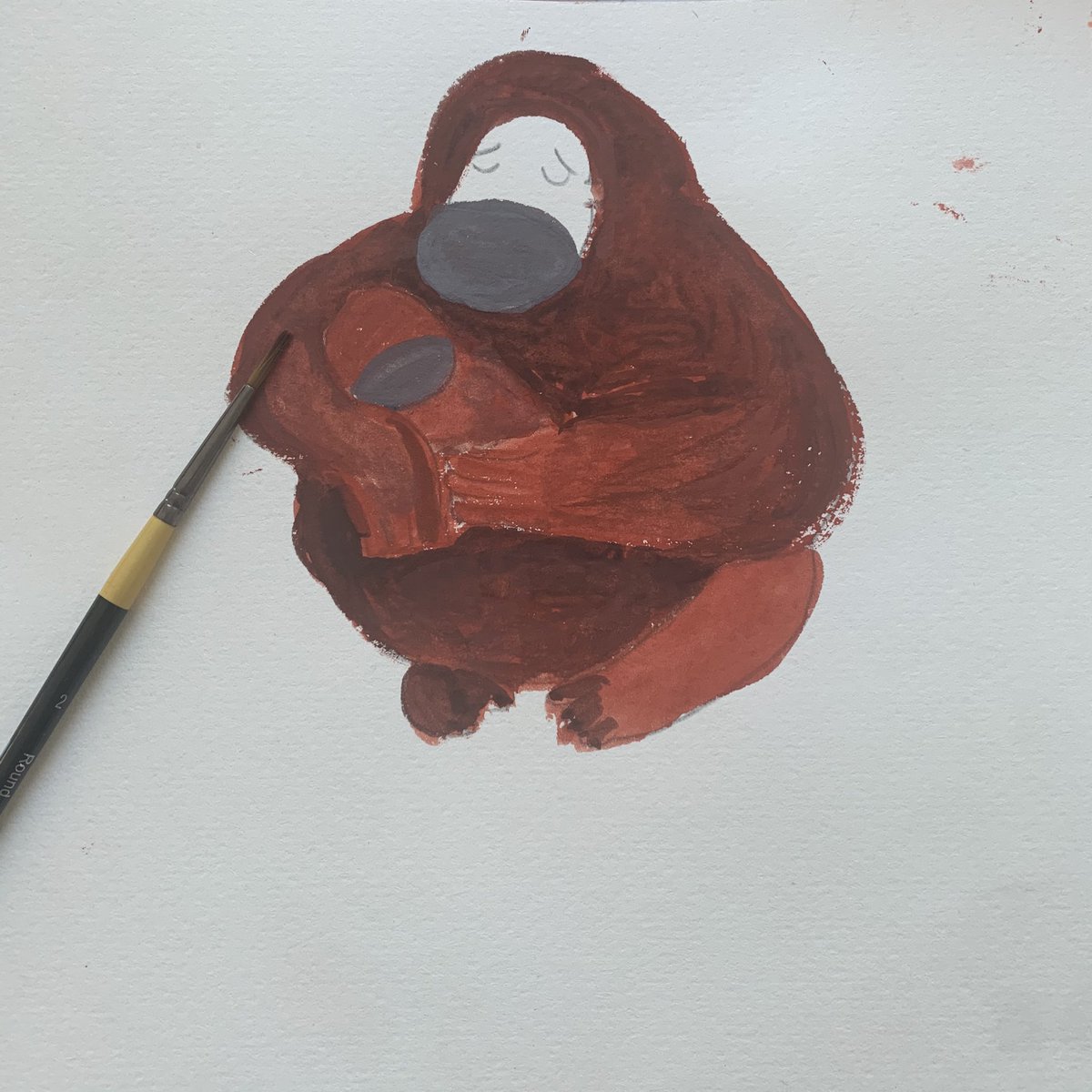 hinabbart's tweet photo. Hi all 
This is my poster illustration for @editartz prompt is deforestation.
Half of the Bornean rainforests are cleared to benefit the palm oil industry and its sub-groups. The deforestation leaves the orangutan and thousands of other species without a home.#illustration #art https://t.co/iyWrt7OWzx