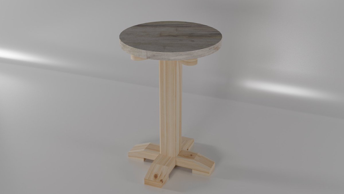 MissPrasher's tweet photo. S3 project prototype and render! First time using bumps on blender and if I’m 100% honest, I don’t think it was worth it! I think I set the strength too low as you can’t really see the grain 😂🤦🏻‍♀️ #blender #practicalwoodwork https://t.co/GsDZnJtmra