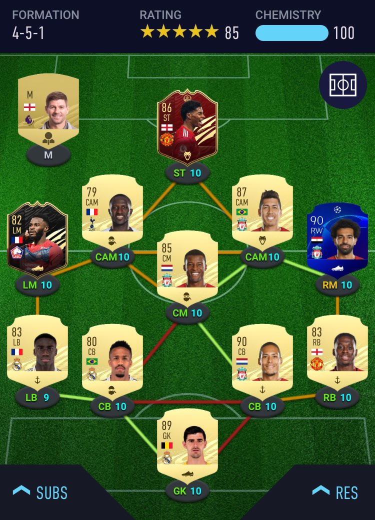 WL ve Rivals paketlerinden sürpriz birşeyler açmazsam bu haftaki WL kadrom şu şekilde olacak. 🔽 Bir sonraki hedefim stopere Varane alabilmek... 

#FIFA21 #Squad