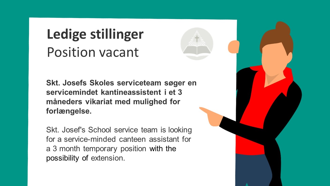 Josef's School Roskilde on Twitter: "Skt. Josef's School service team is looking for a service-minded canteen assistant for a 3 month temporary position with the possibility of extension. Working hours are