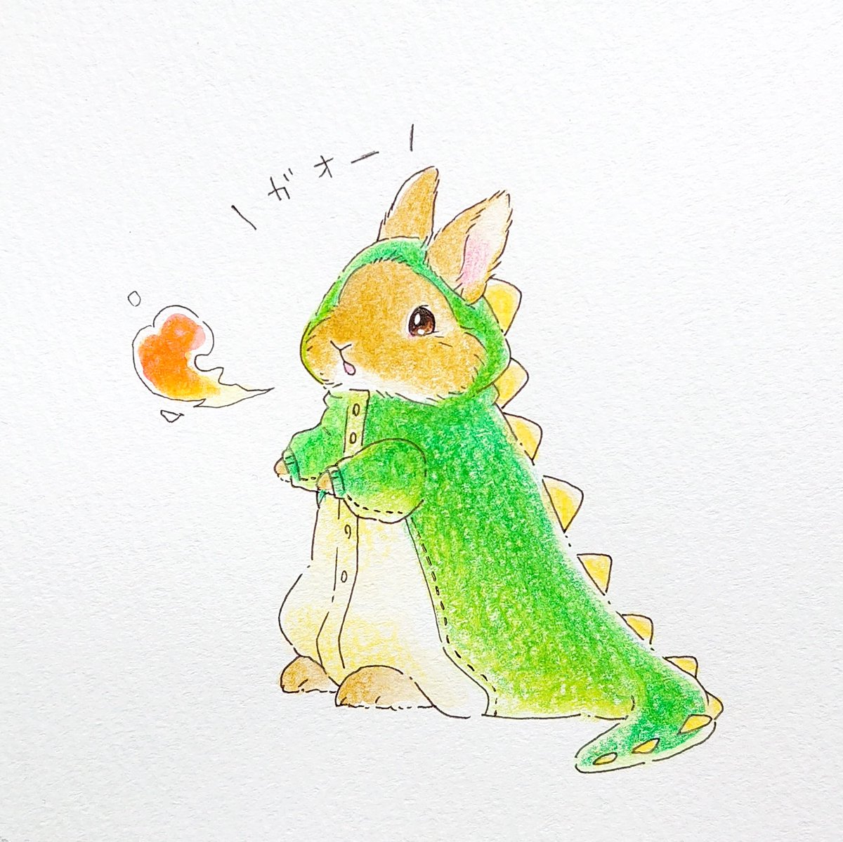 「Trick or Treat✨??? 

ぼくは

仮装しちゃうぞ

がおー 」|VeryBerry うさぎ星さん4/8-9出展のイラスト