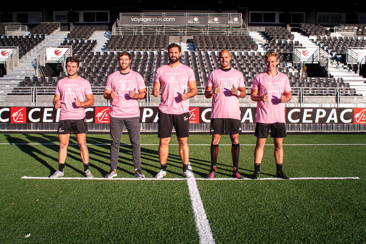 Merci à notre partenaire <a href="/ProvenceRugby/">Provence Rugby ⚫️🏉</a> et à ses joueurs de soutenir activement #OctobreRose en portant les t-shirts de la #TeamCEPAC 🎀🏉 #generose