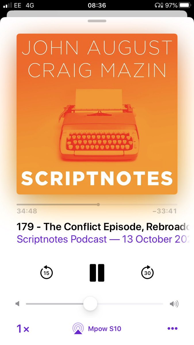 carolinesgreen's tweet image. Writery folk: listen to this and nerd out like I am right now. Fantastic stuff. #scriptnotespodcast