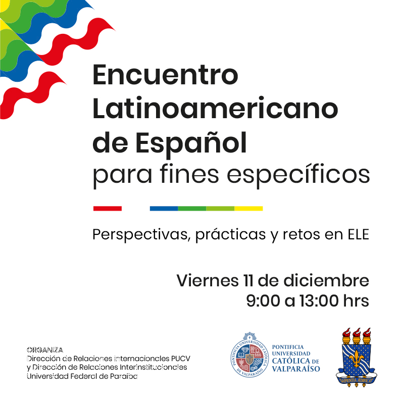 <a href="/pucv_cl/">PUCV</a> 🇨🇱 y <a href="/UFPBoficial/">UFPB</a> 🇧🇷 realizarán "Encuentro Latinoamericano de Español para Fines Específicos: Perspectivas, prácticas y retos en ELE" ⬇️

dri.pucv.cl/es_CL/2020/11/…