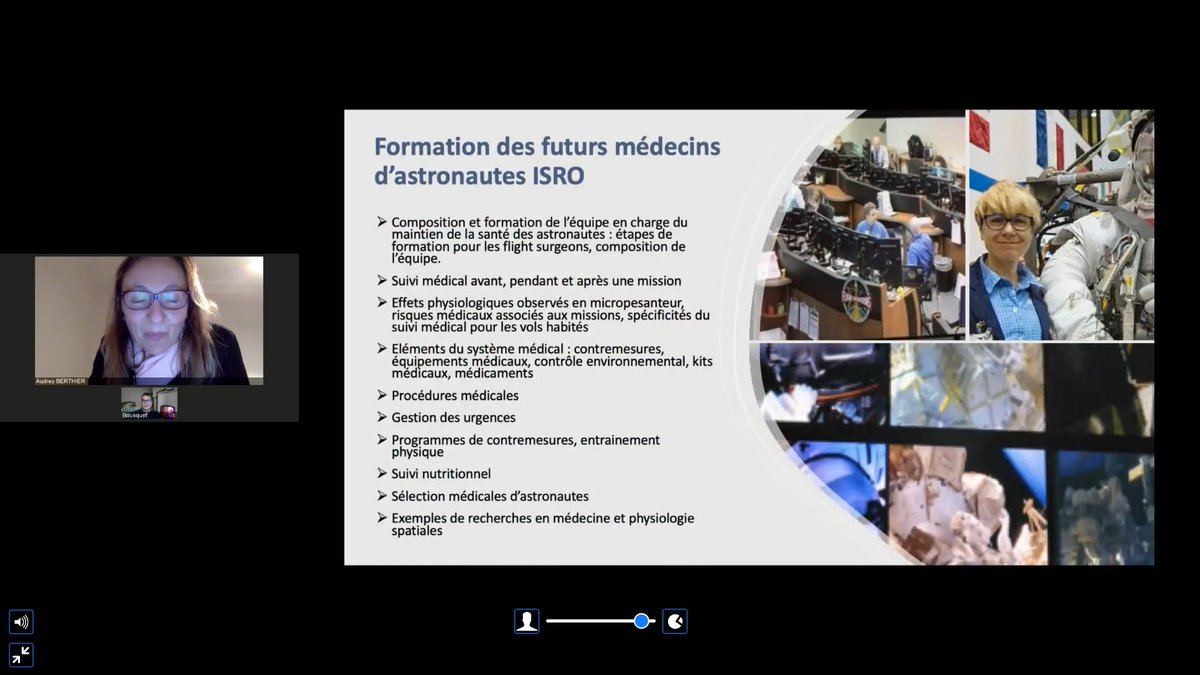 Berthier : une des premières demandes de l'ISRO est de former ses médecins dans le domaine de la médecine et physiologie médicale (avant-vol, vol et après-vol).suivi médicalurgencessélection médicaleLe vol Gagayaan sera court : seulement 5 jours.