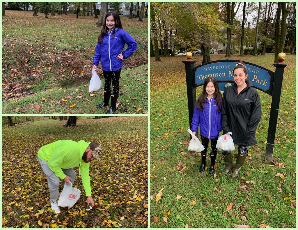myASDcalls's tweet photo. Let’s hear it for ASD Assistant Supervisor, Gina McConnell and her family who cleaned up Thompson Nature Park in Havertown, PA earlier this week. Great work to our Team ASD Volunteers for giving their time and helping to make their community a better place! #TeamASD #ASDPickaPark https://t.co/BkkEQcD6LD