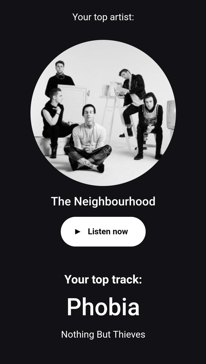 w1518mm's tweet photo. #MyDeezerStats
STREAM #THENEIGHBOURHOOD
STREAM #MORTALPANIC by nbt
STREAM #RUSS @russdiemon
Et écoutez de l'alternatif ça vous évitera de tweeter d'la merde https://t.co/K02TGgerOq