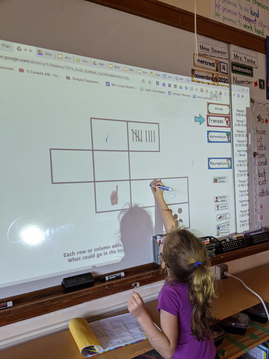 DawsonMme's tweet photo. We did a couple of my favourite math activities today! Can you make each row and column equal 10? Thank you @MrsUnsworthWTT ! #iteachmath #freimm #firstgrade https://t.co/URndudvPHs