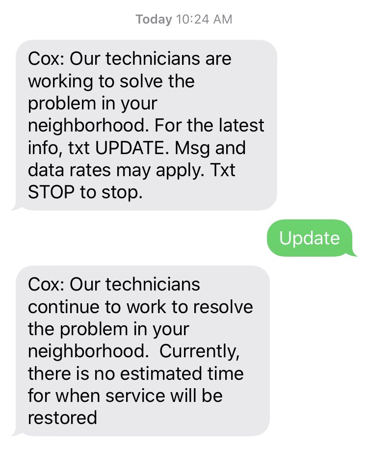theDoBetters's tweet photo. Dear @ATT, you can take all the money that I pay @CoxHelp any day. Just come to the 7th Ward. It’s been a week and somehow we still have no internet or cable and no estimate of when we are going to get it back. https://t.co/a5GTIkyrlv