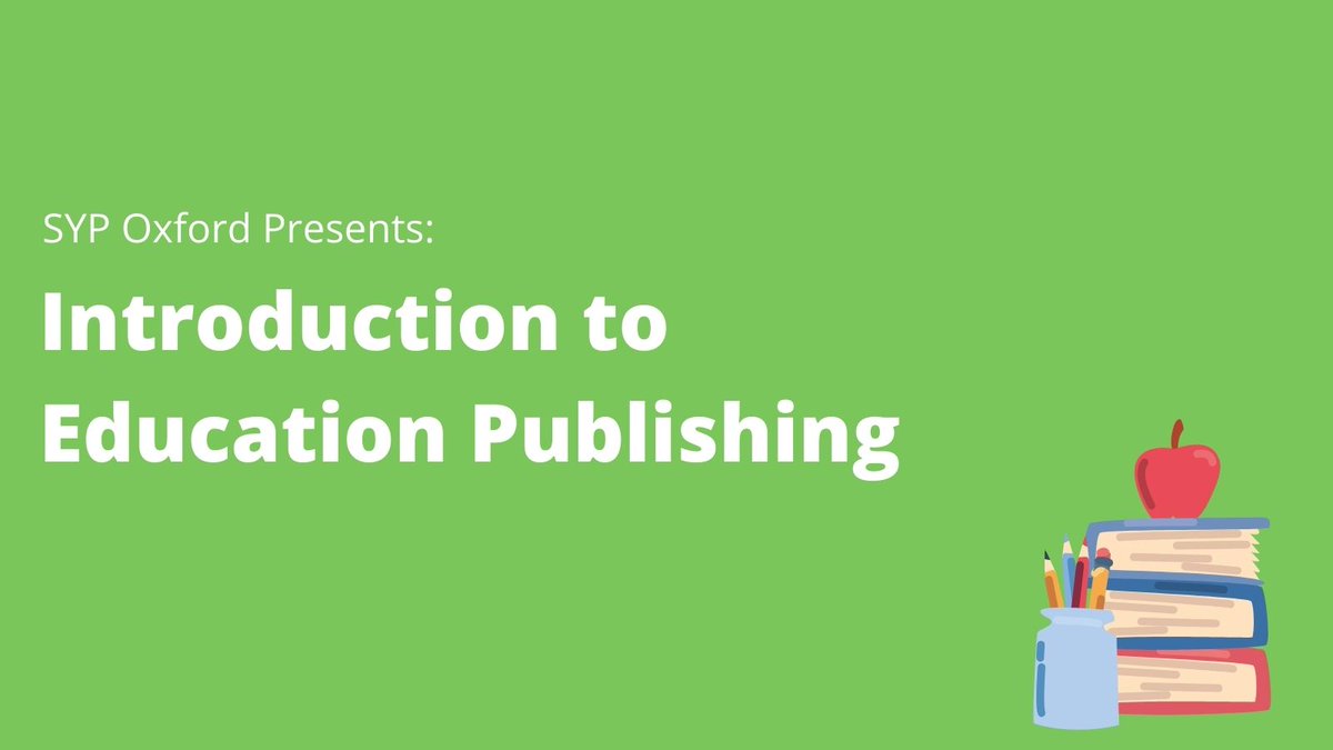 SYP_Oxford's tweet photo. NEW EVENT: Introduction to Education Publishing, 30 Nov @ 6pm

From publishing for UK schools to global ELT publishing, learn more about this part of the industry, which covers audience of teachers, both native English speakers and EAL.

Register here: https://t.co/7szhIe5imb https://t.co/fvy9UTnlBN