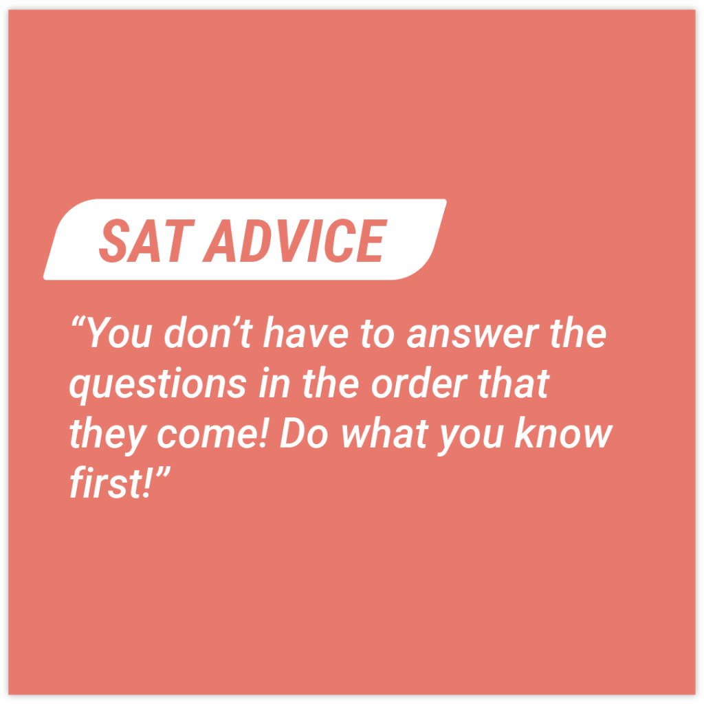 CollegeBoard's tweet photo. Students who already took the SAT share their advice. https://t.co/Z9dmEby3zz