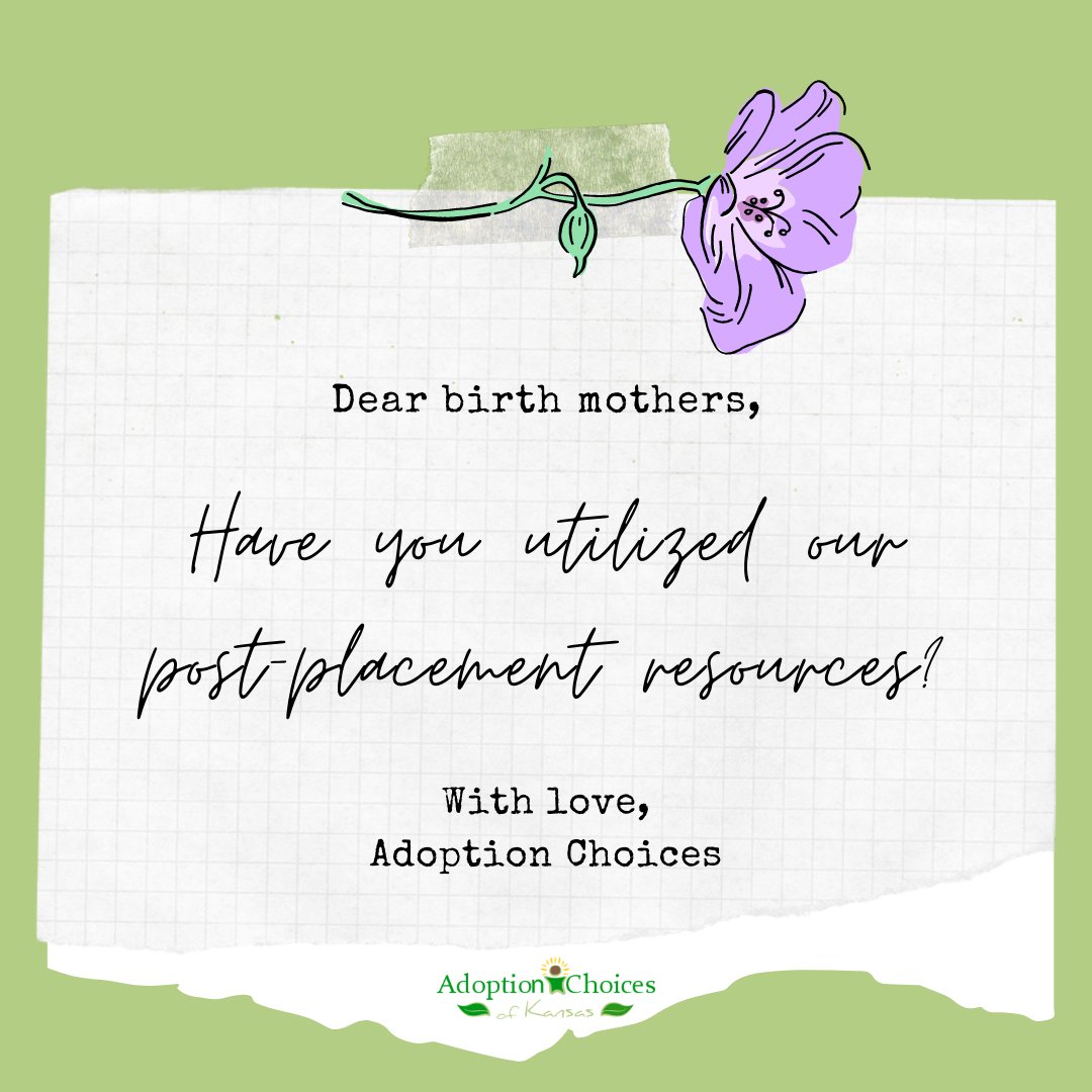 adoptchoicesKS's tweet photo. Our agency cares about our birth mothers post-placement. We will NEVER abandon them. ❤️
#adoption #adoptionchoices #birthmomstrong #birthmotherresources #postplacementhelp #birthmomhelp #birthmomspostplacement #birthmothervoices #birthmom #birthmother https://t.co/EVtcEXwdYZ