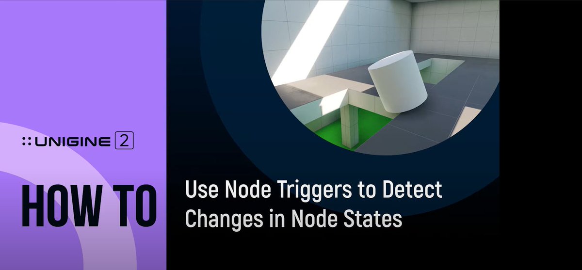 Unigine's tweet image. Node Trigger is a node without a visual representation that fires callbacks when it is enabled/disabled or its transformation is changed. In today's “How To”: usage of Node Triggers to detect changes in node states: youtu.be/GA8qmZuiqgQ
#unigine #howto #uniginetutorial