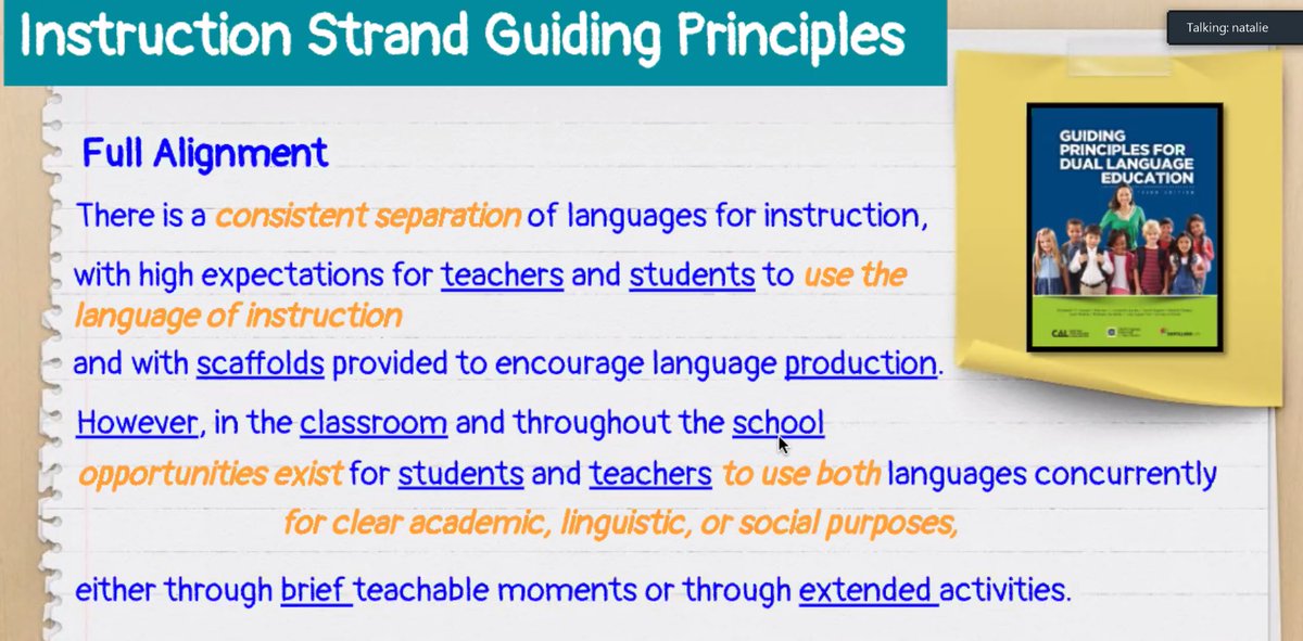 UAlvarez's tweet photo. Three pillars of dual language education and guiding principles. #laCosecha2020 @BonnerTylerISD @TylerisdBil_ESL #EmbracingELs #BonnerDualLanguage https://t.co/tiRdBrbzhC